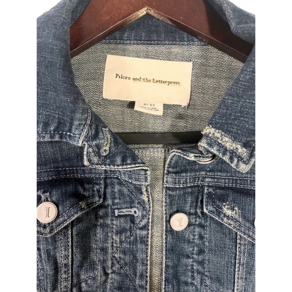 ANTHROPOLOGIE Distressed Jean Jacket - Picture 3 of 4